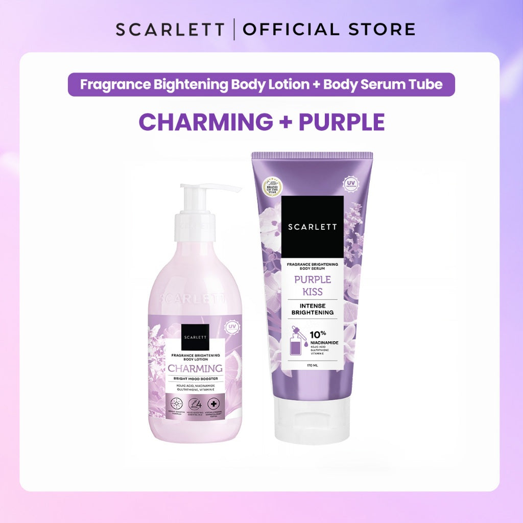 Scarlett Whitening Bundle Extra Cerah - Fragrance Brightening Body Lotion Bright Mood Booster