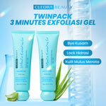 Cleora Twinpack Exfoliating Gel 50gr Special Bundle 2pcs - Exfoliasi Badan Menghaluskan dan Melembabkan Kulit Untuk Wanita Pria With Niacinamide Mengangkat Sel Kulit Mati   Smooth Brightening Skincare Peeling Body Scrub Eksfoliasi Pencerah
