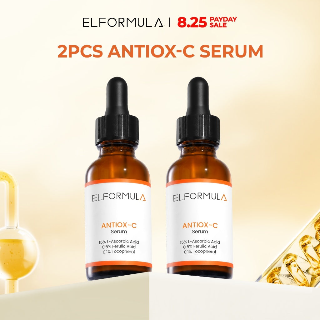 ELFORMULA Antiox-C Serum 15% Pure Vitamin C  - Antioksidan Skin Brightening Anti Penuaan Dini Anti Aging Mencerahkan Dalam Waktu 14 Hari Vitamin-C Serum Whitening Brightening