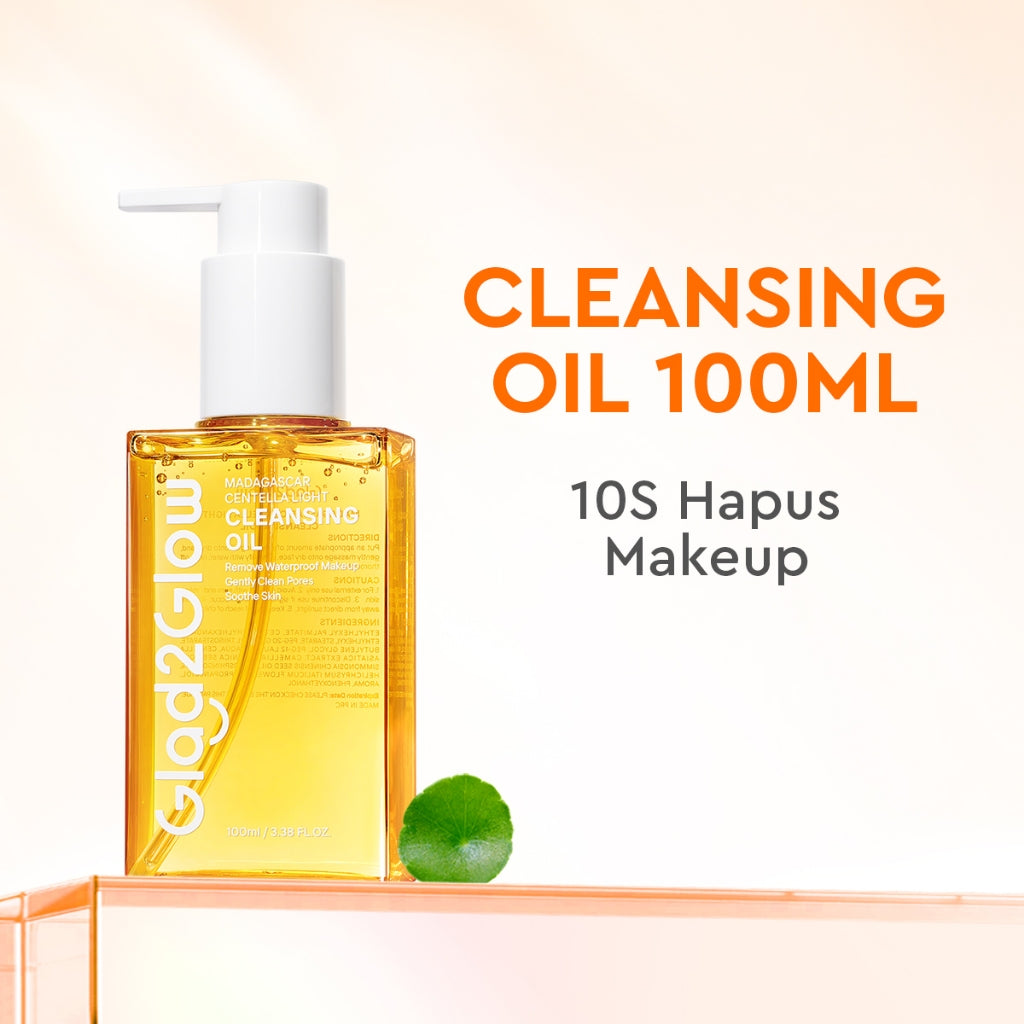 [READY STOCK] Glad2Glow Cherry Blossom Micellar Water 300ml Untuk Semua Kulit Lembut cleansing oil Penghapus Makeup Waterproof Hapus Riasan Tahan Air dengan Centella dan Tanpa Iritasi untuk Kulit Sensitif dan Berjerawat g2glow official store