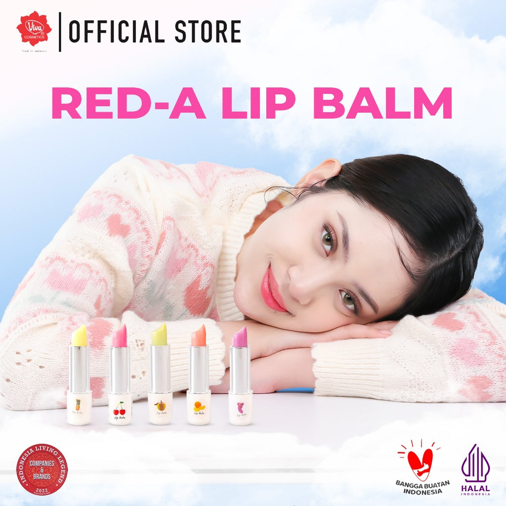 Red-A Lip Balm with VIT E, Olive, Squalane & Avocado Oil - 3gr (tersedia 5 varian)