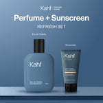 [KAHF BUNDLE 2IN1 PAKET PERAWATAN DAILY USE ESSENTIALS : TETAP TERLINDUNGI & WANGI SEHARIAN] Paket Personal Care (Sunscreen Moisturizer + Eau de Toilette) - Suitable for Daily Use