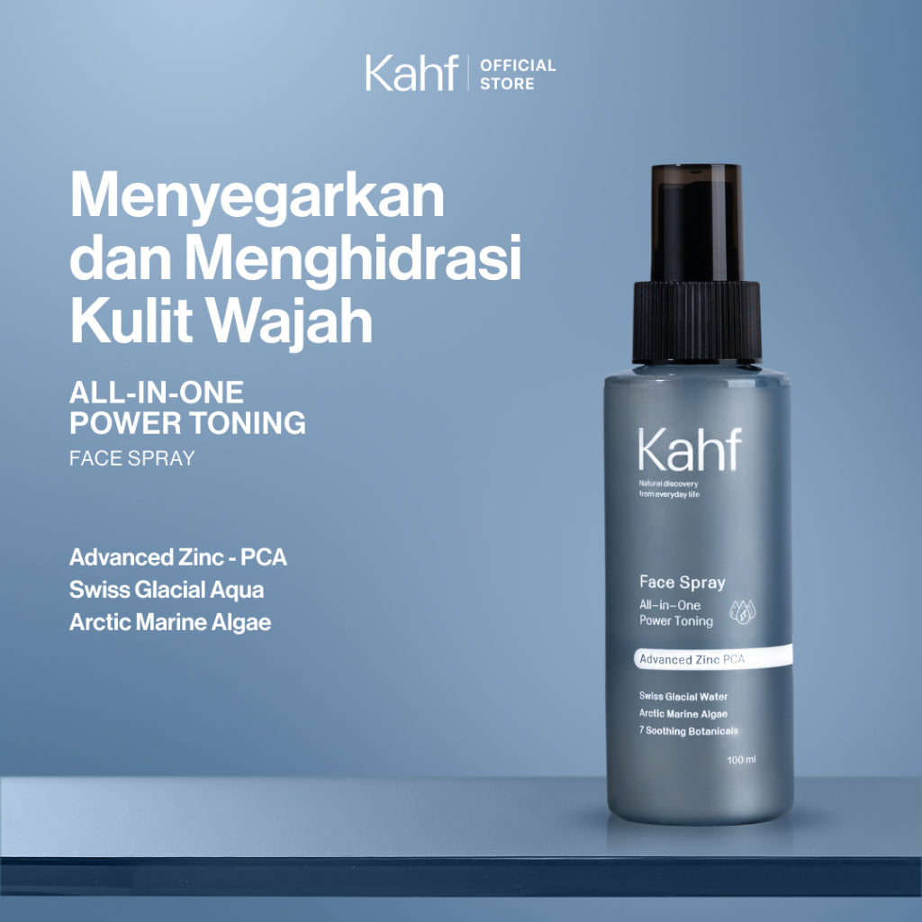 Kahf Oil Free Refreshing and Hydrating All-in-One PowerToning Face Spray - Advanced Zinc PCA - Semburan Muka