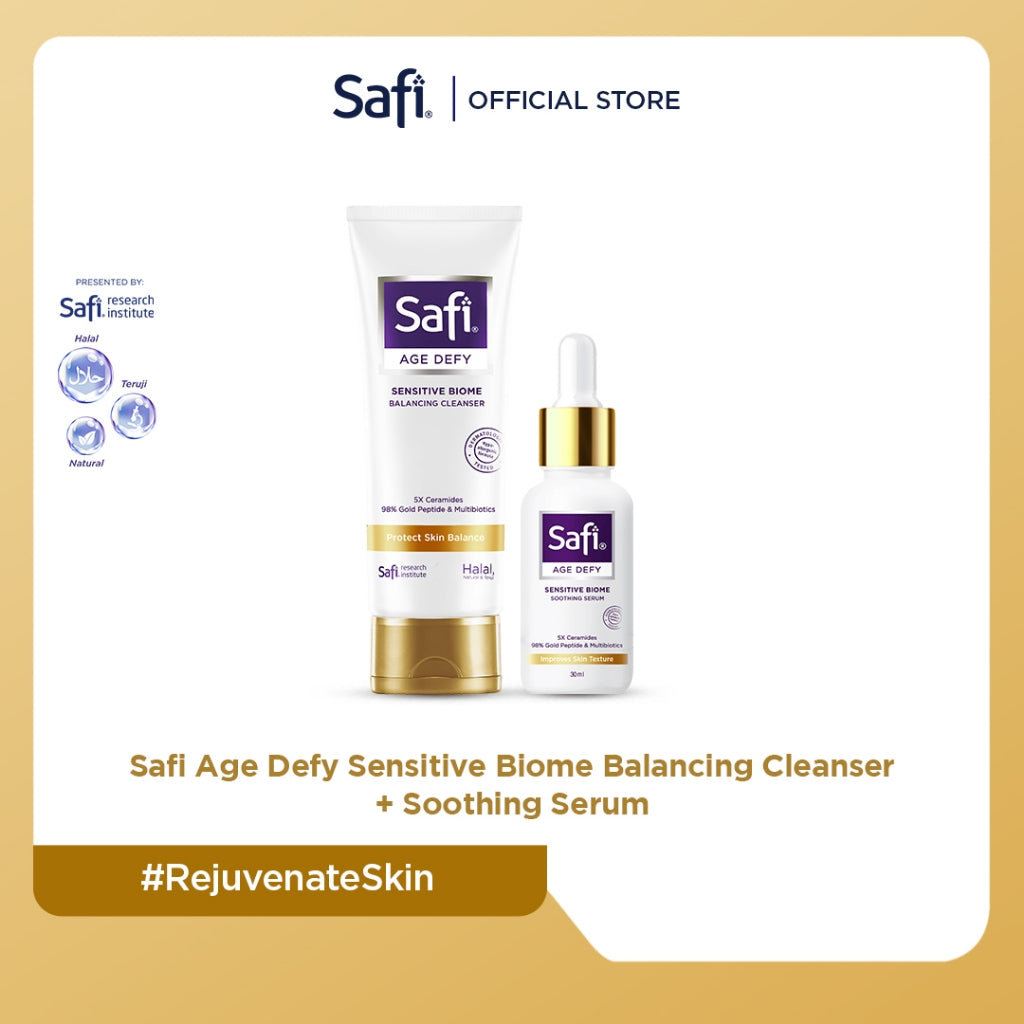 Safi Age Defy Sensitive Biome Balancing Cleanser + Soothing Serum