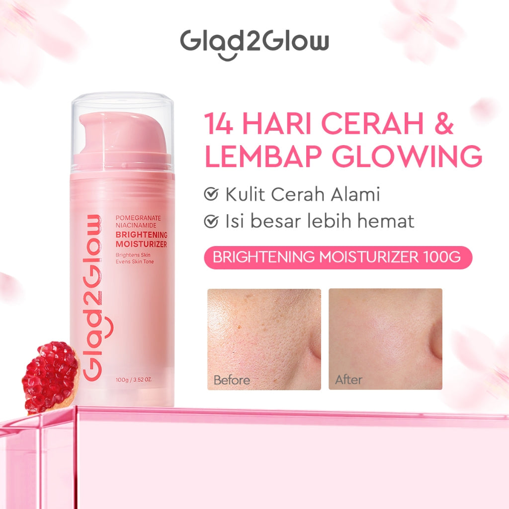 Glad2Glow Moisturizer Series Mencerahkan Pencerah Wajah Anti Jerawat Penuaan Hilangkan Flek Tenangkan Kulit Niacinamide 377 Retinol Centella Skincare Pelembab Esensi Perawatan Kulit Pelembab Wajah Pembersih day cream tone up g2g official store