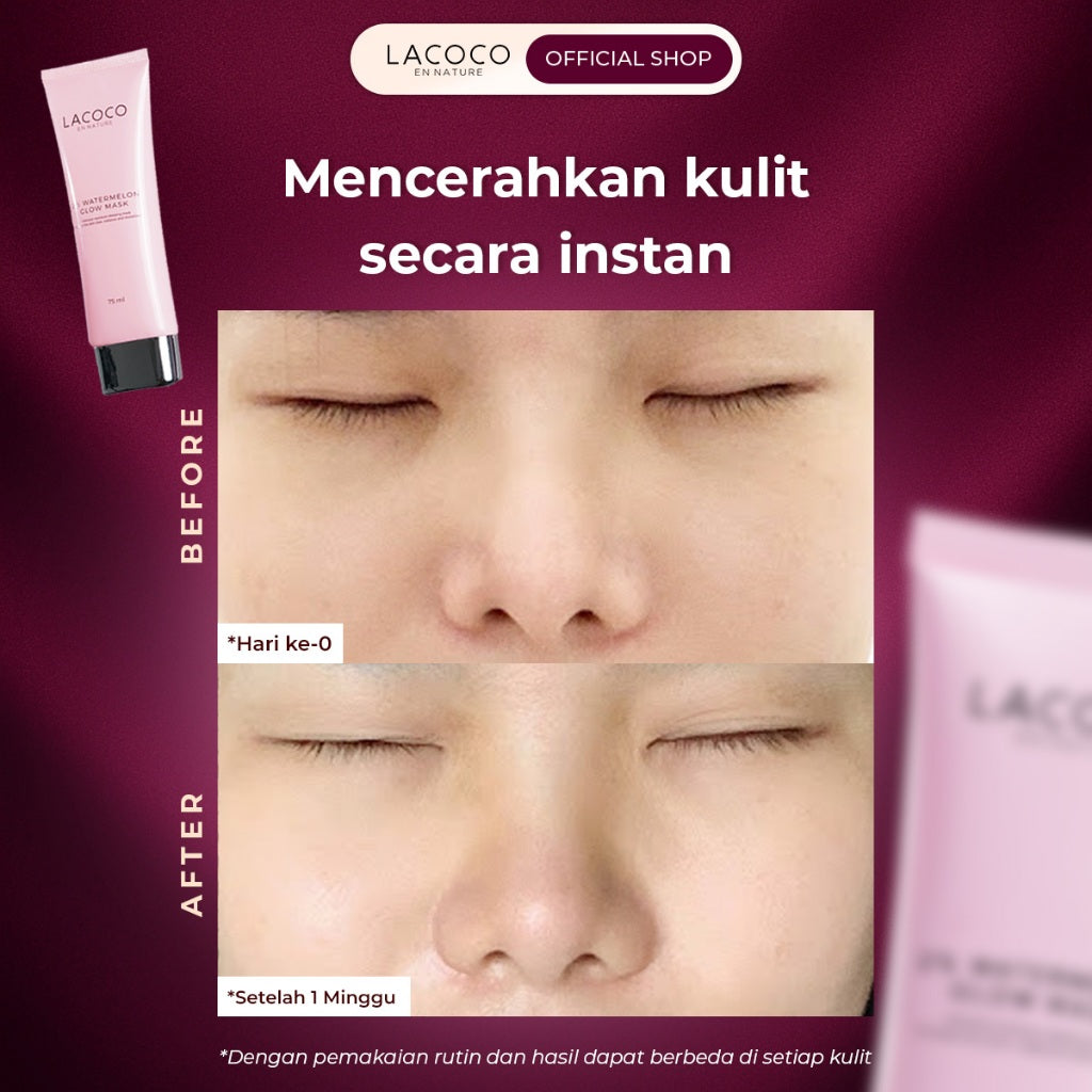 Lacoco Watermelon Glow Mask Sleeping Mask Moisturizer Cream Melembapkan Hydrating La Rose Vifa Dor Harley Skint Bynare