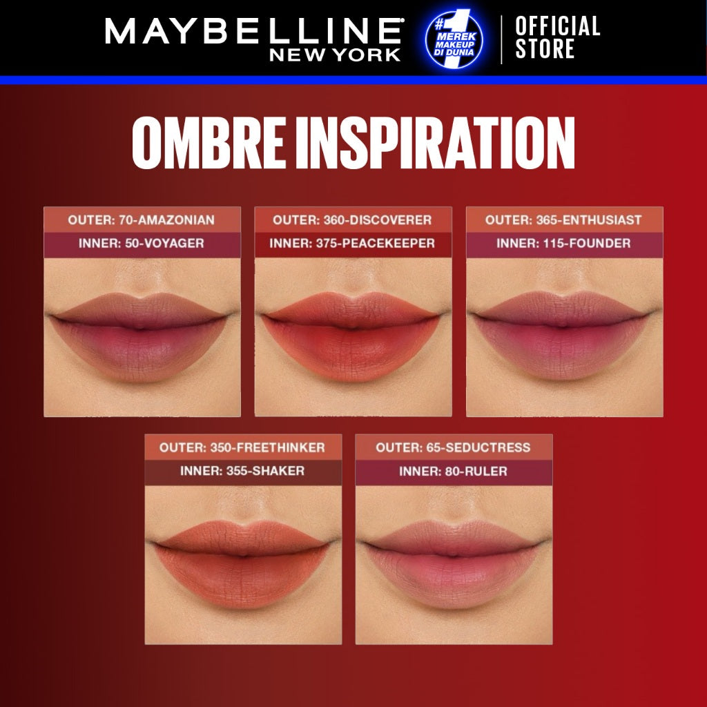 Maybelline Superstay Matte Ink Liquid Long Lasting Waterproof Matte Lipstick Lipcream Make Up Transferproof Tahan 16 Jam Vinyl Ink