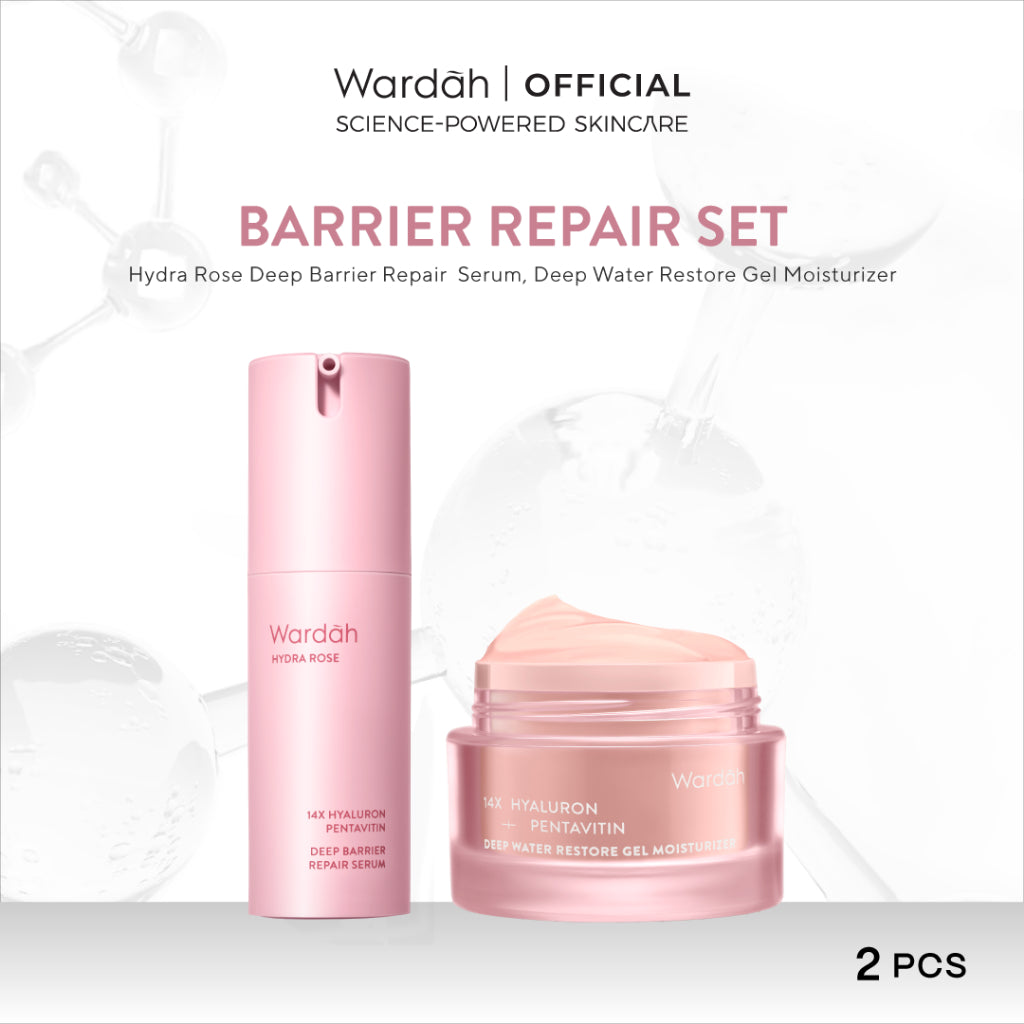 WARDAH Perfect Set Moisturizer + Serum For Perfect Result (Symradiance, Peeling, Brightening, Dark Spot Eliminator, Barrier Repair, Youthful Skin, Acne Care, Glowing) - Skincare