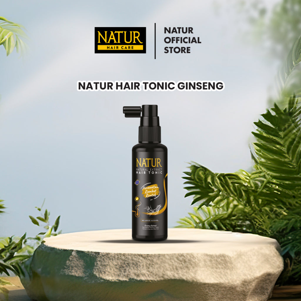 Natur Hair Tonic Ginseng 90 ml - Tonik Rambut Rontok / Anti Hair Fall / Menguatkan Akar Rambut
