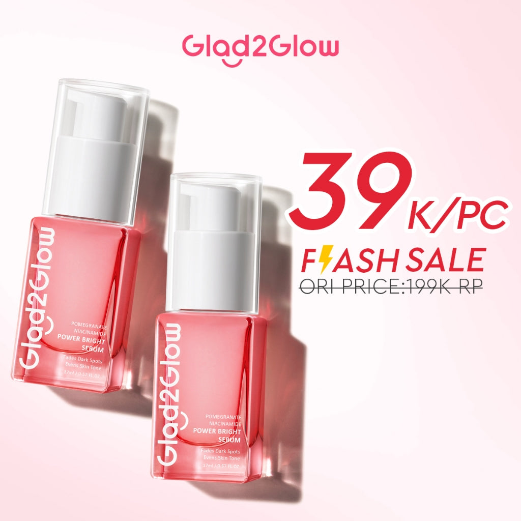 Glad2Glow Pomegrante Niacinamide Power Bright Serum Brightening Serum Mencerahkan Wajah Pemutih Wajah Serum Wajah Serum Glowing Serum Whitening Serum And Essence Wajah Facial Serum Niacinamide Serum Lightening Serum G2G Serum Bekas Jerawat Serum Wajah