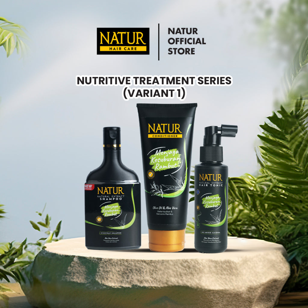 Natur Nutritive Treatment Series | Paket Rambut Lebih Tebal - Paket Rambut Kering Rusak