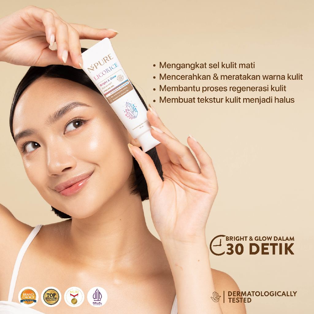 NPURE Peeling Gel Licorice / Advance Exfoliating / Brightening Glowing / Peeling Gel Penghilang Daki / Glowing Cerah