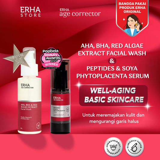 Erha Age Corrector Well - Aging Basic Skincare Peptides Serum & Facial Wash