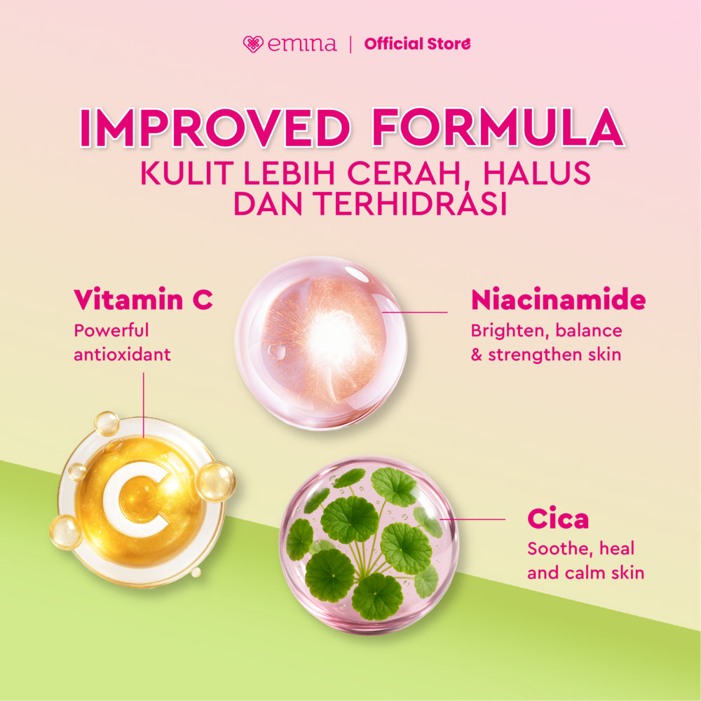 [SPECIAL 11.11] NEW! Emina Tone Up Cream Gel 20 ml - Instan Mencerahkan Kulit, Efek Tone-up Glowing Skin, UV Protection SPF 15, No Whitecast, Tekstur Ringan, Anti luntur, Easy to Blend, Brightening Formula, Mudah Menyerap, Cocok untuk semua jenis kulit