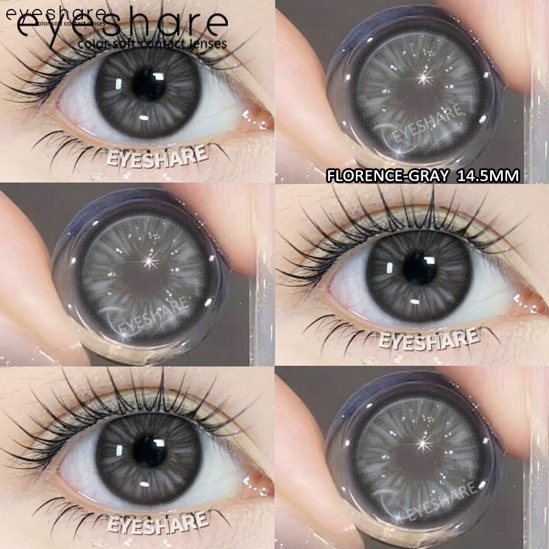 Eyeshare Softlens Bubble Gray Softlens 14.5mm Big Eyes