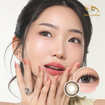[BEST SELLER] KawaiGankyu - Clearie Twinkies Brown (1pc/SETENGAH PASANG) | Softlens Korea Premium 14.5mm Motif Coklat Gradasi