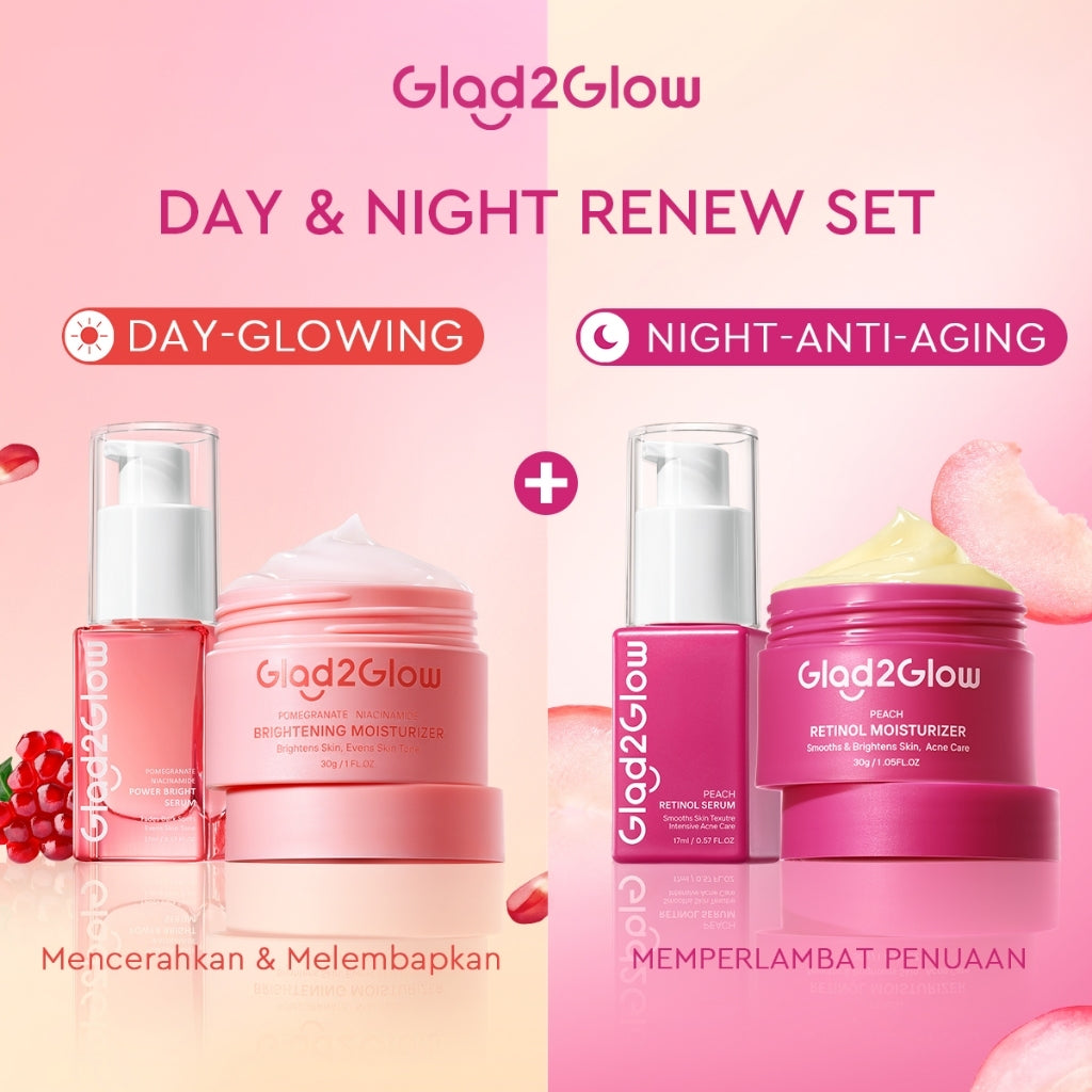 [Tasyafarasya Approved]Glad2Glow Peach Retinol Moisturizer Pelembab Anti Penuaan Penghalang Kulit Mencerahkan Flek Hitam Mengurangi kerutan mencerahkan warna kulit menghaluskan kulit mengecilkan pori-pori membesar dan melembabkan g2glow official store