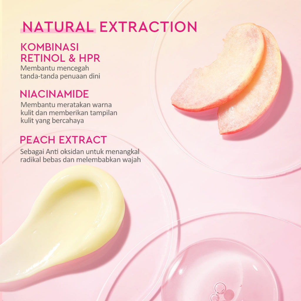 [Big Size]Glad2Glow Peach Retinol Moisturizer 100g Pelembab Anti Penuaan Penghalang Kulit Mencerahkan Flek Hitam Mengurangi kerutan mencerahkan warna kulit menghaluskan kulit mengecilkan pori-pori membesar dan melembabkan g2glow official store