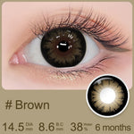 Magister Softlens Minus Brown Series 1pasang lensa kontak warna 14.0~14.5mm dubai Seri Coklat 6Bulan