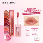 Azarine Gloss Glow Bundle [3 PCS] Invisipore Primer Sunscreen SPF 50 PA++++ Primer Makeup Pore Blurring Tahan Lama + Tinted Lippie Cake Liptint Longlasting + Galactic Shine Gloss Melembabkan Menutrisi Bibir Kering Pigmented Color Lightweight