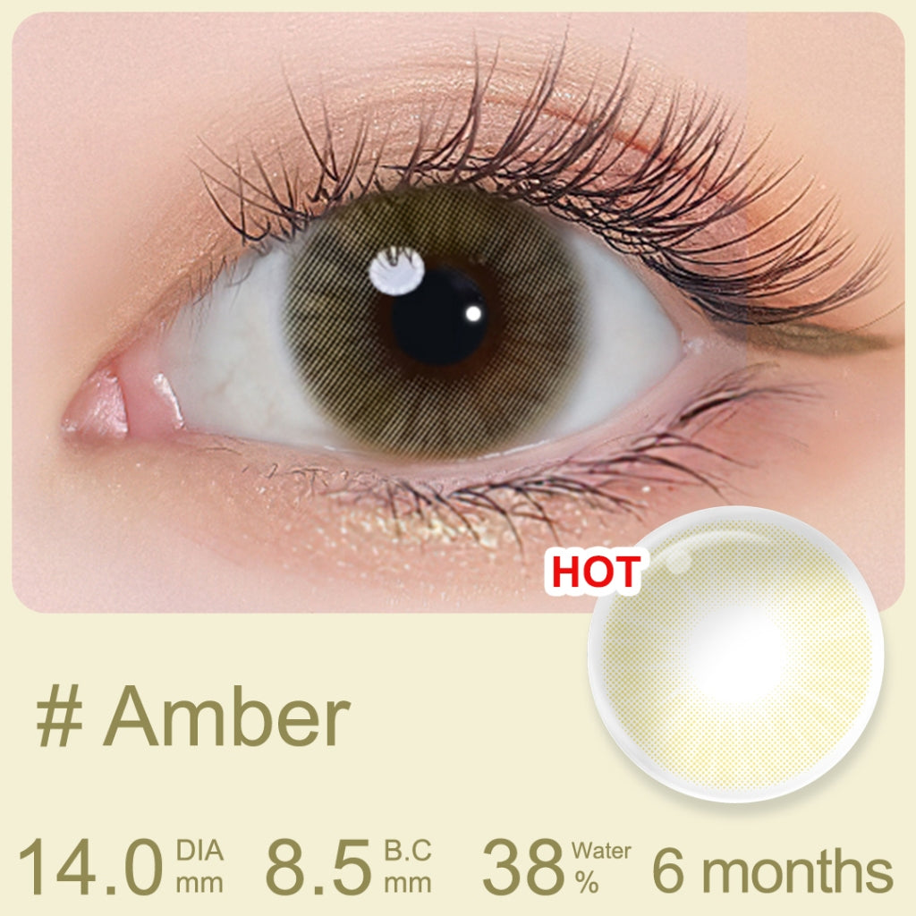 Magister Softlens Minus Brown Series 1pasang lensa kontak warna 14.0~14.5mm dubai Seri Coklat 6Bulan