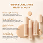 YOU NoutriWear+ Complete Cover Concealer Bedak Padat Perfect Coverage Bedak Pengontrol Minyak