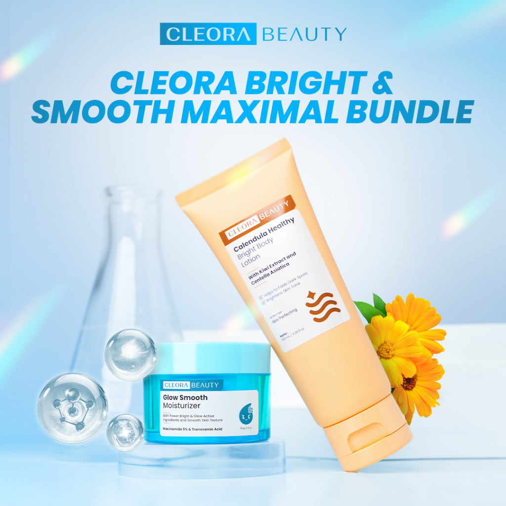 [SPECIAL OFFER] Cleora Bundle Calendula Series - Body Lotion Handbody Wanita Pria Niacinamide Brightening Memudarkan Bekas Luka BodyButter Skincare Moisturizer Whitening Pemutih Wajah Eksfoliasi Exfoliasi Mengangkat Sel Kulit Mati Jerawat Acne Peeling Gel