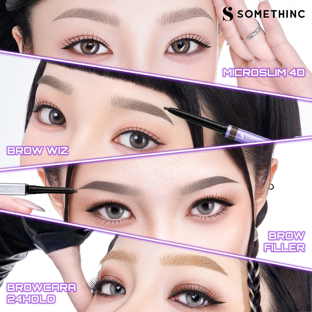 [BARU] SOMETHINC Microslim 4D Eyebrow Pencil 0.8mm - Pensil Alis Kecil Tipis Tahan Lama Natural Presisi Micro Tip Spoolie