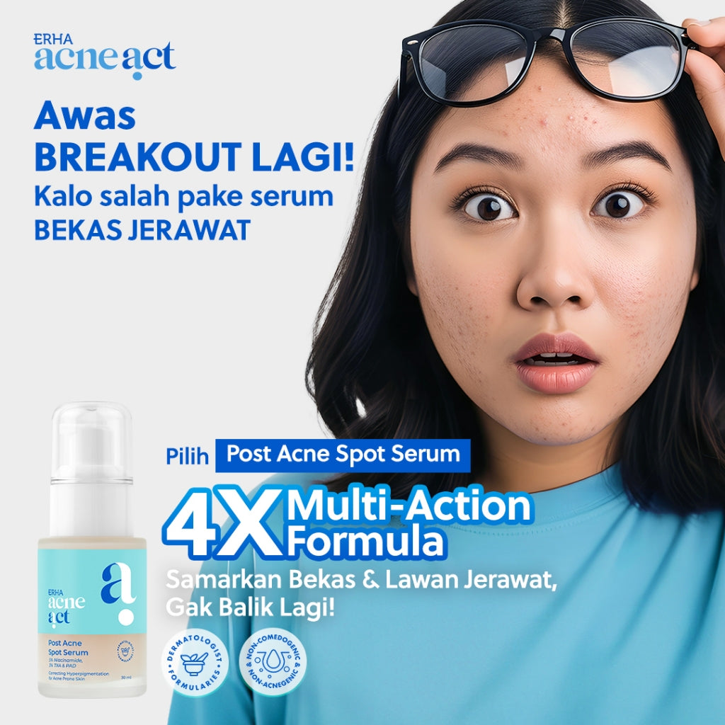 ERHA Acneact Post Acne Spot Serum 30ml - Serum Bekas Jerawat | Tranexamic Acid | Niacinamide
