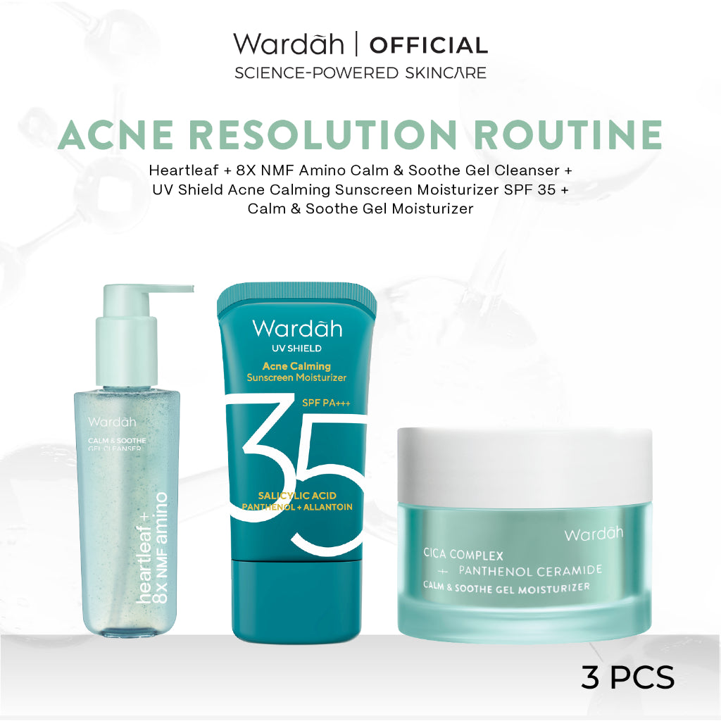 WARDAH Heartleaf + 8X NMF Amino Calm & Soothe Gel Cleanser 120 ml - Sabun Cuci Muka Face Wash Gentle Lembut untuk Melembabkan dan Menenangkan Kulit Wajah yang Kemerahan - Calm and Soothe Gel Cleanser -  Skincare