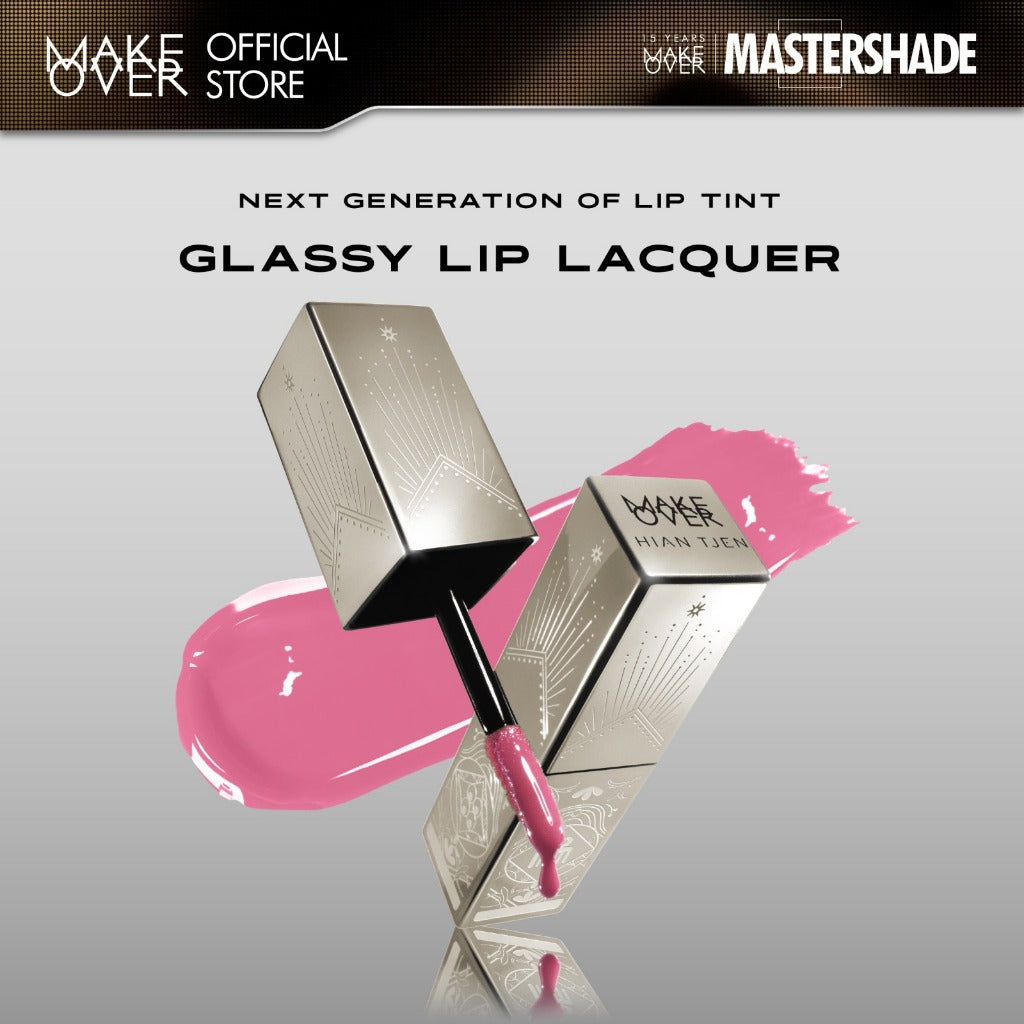 [SPECIAL 11.11] MAKE OVER Glassy Lip Lacquer X Hian Tjen - Lip Gloss LipTint Lipcream Lip Cream Lipstick Lipstik Make Up Pigmented BEST SELLER Long Lasting Somethin Time Less w Maybe Euphoria