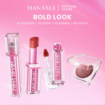 Hanasui Level Up Beauty Kit - Next Level Blurry Tint Bouncy Blush Butter Balm Liplast Cream Lip Tint Tahan Lama Velvet Finish Longlasting Bounce Tinted Balm Melembabkan Pigmented Matte Finish