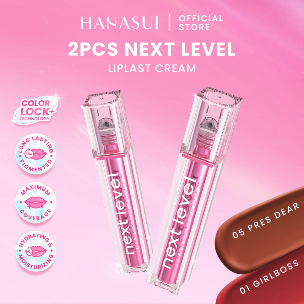 [Twinpack] Hanasui Next Level - Blurry Tint Bouncy Blush Butter Balm Liplast Cream Lip Tint Tahan Lama Velvet Finish Longlasting Bounce Tinted Balm Melembabkan Pigmented Matte Finish