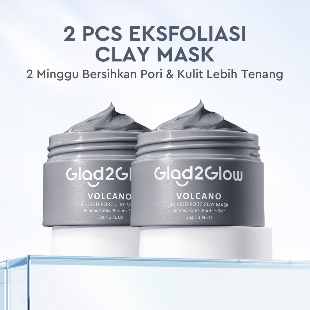 [DISKON 60%]Glad2Glow Clay Stick&Face Mask Complete Series-Pomegranate Brightening/Mugwort Salicylic Acid Acne/ Volcano 3D Acid Pore-masker Packs Masker Wajah Sheet Mask mask sleeping mask mugwort mask acne masker komedo g2glow official store