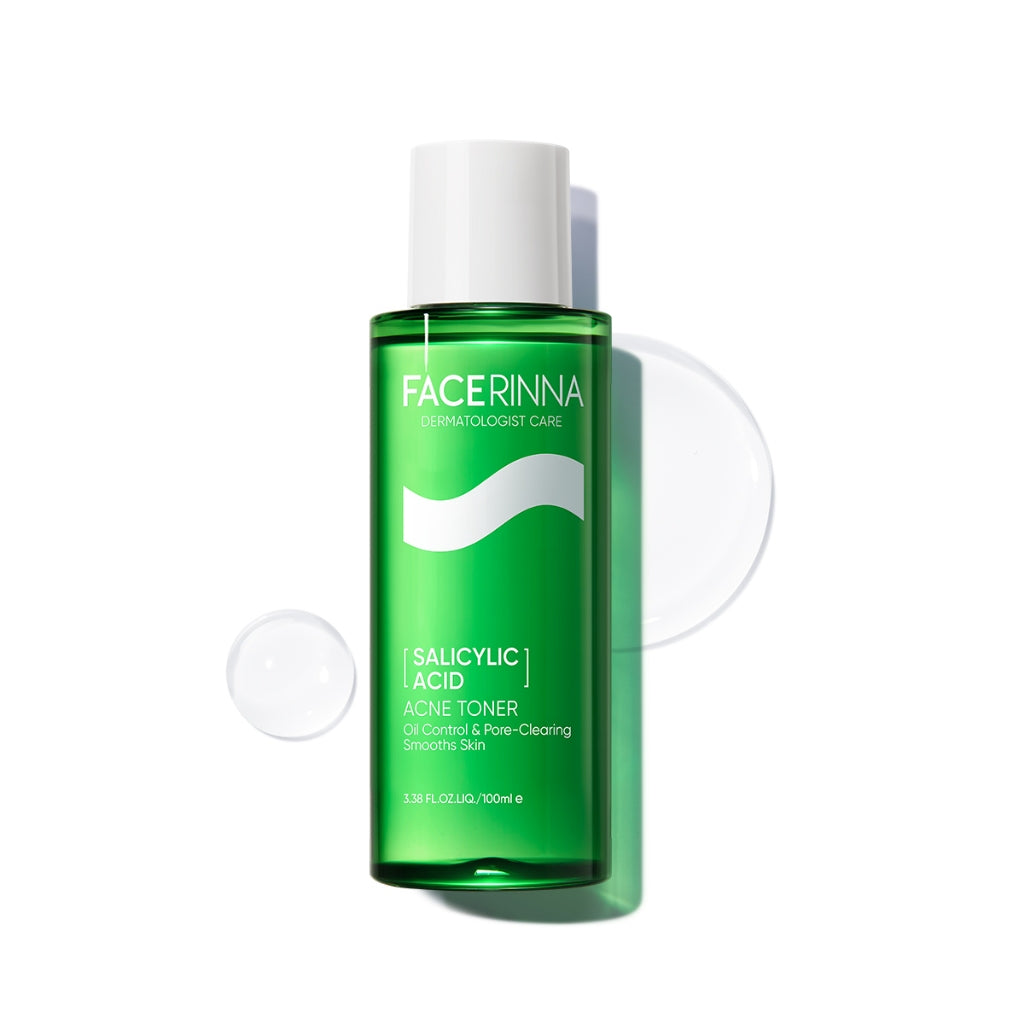 FACERINNA Salicylic Acid Acne Toner 100 ml | Centella Acne Calming Toner Wajah Pore Refining Oil Control Anti-Acne | Acne Jerawat untuk Mengontrol Minyak & Meredakan Kemerahan Acne Treatment Gentle Exfoliating Exfoliasi Wajah Clarify & Refine Pores