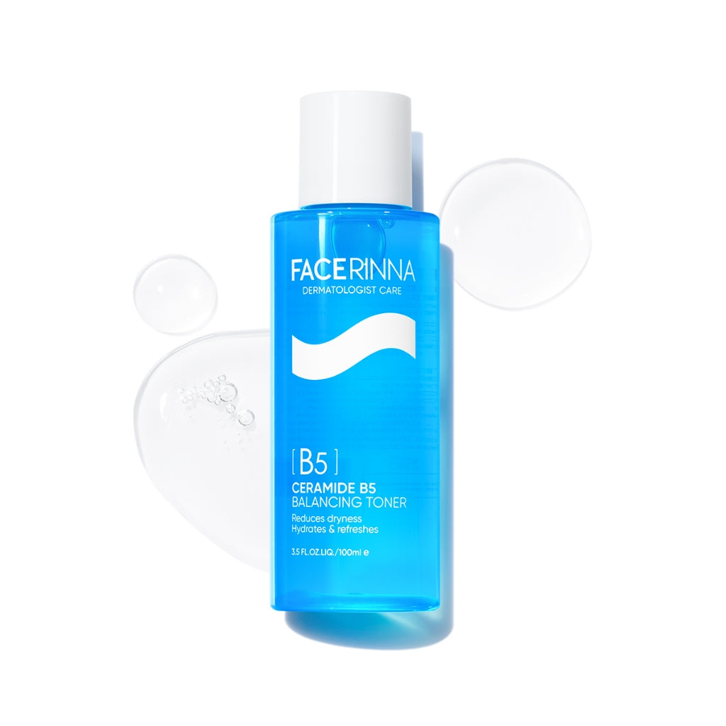 FACERINNA Ceramide B5 Balancing Toner 100 ml | Ceramide Soothing Calming Toner Hyaluronic acid Barrier Essence Toner Memperbaiki penghalang kulit Jaga kulit After-sun Hydrating Sensitive Barrier Care Skincare | Eksfoliasi Wajah Glycocid Acid Glycolic Acid