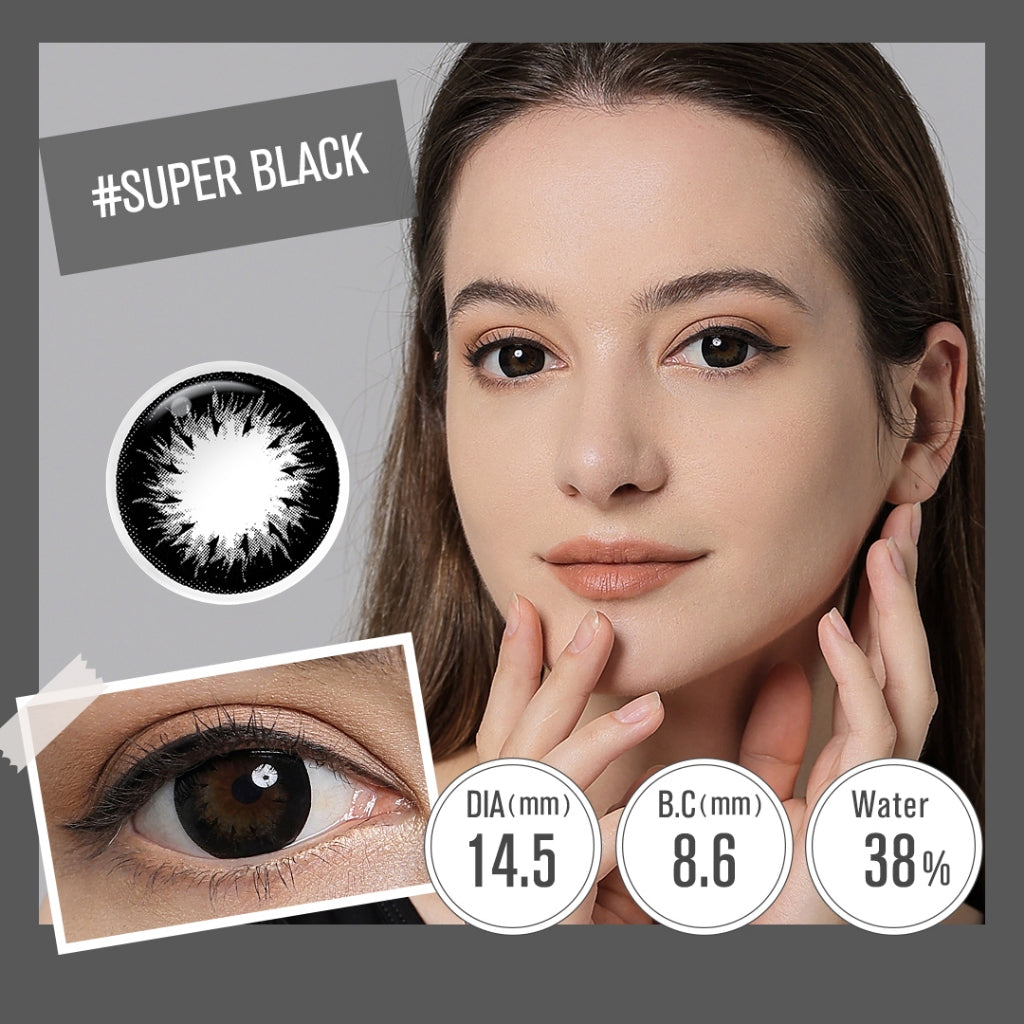 [0.00~-6.00]MAGISTER SOFTLENS HITAM 14MM-14.5MM SOFTLENS MINUS