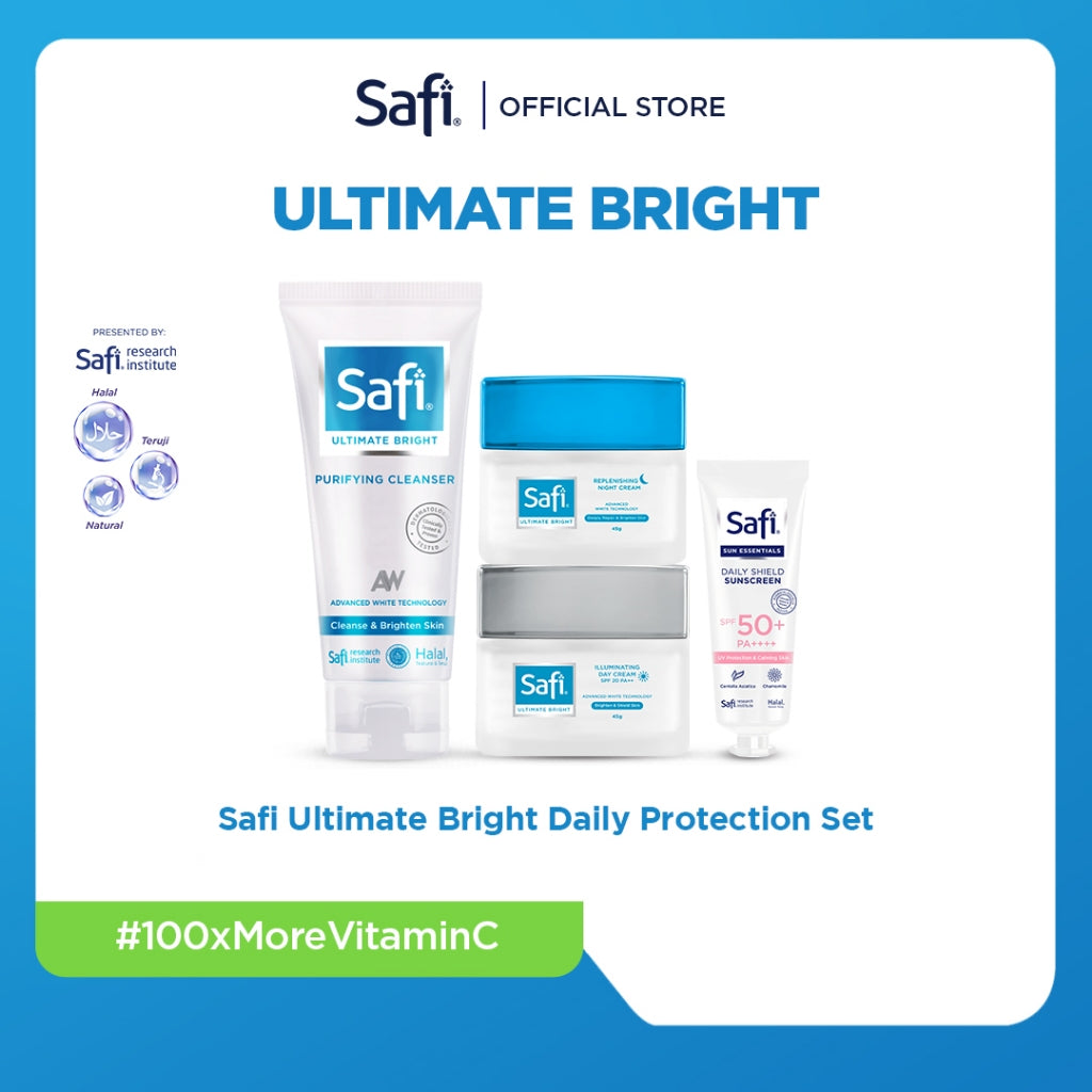 Safi Ultimate Bright Daily Protection Set - Paket Skincare Wajah Brightening