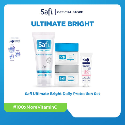 Safi Ultimate Bright Daily Protection Set - Paket Skincare Wajah Brightening