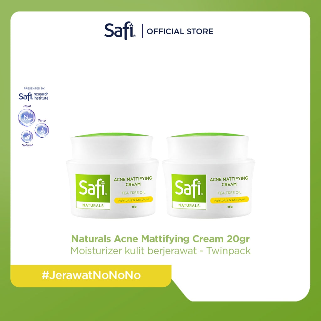 TWINPACK - Safi Naturals Acne Mattifying Cream 20gr- Moisturizer kulit berjerawat