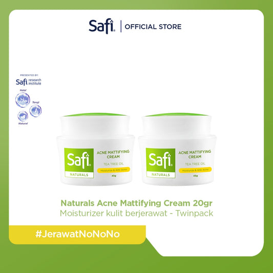 TWINPACK - Safi Naturals Acne Mattifying Cream 20gr- Moisturizer kulit berjerawat