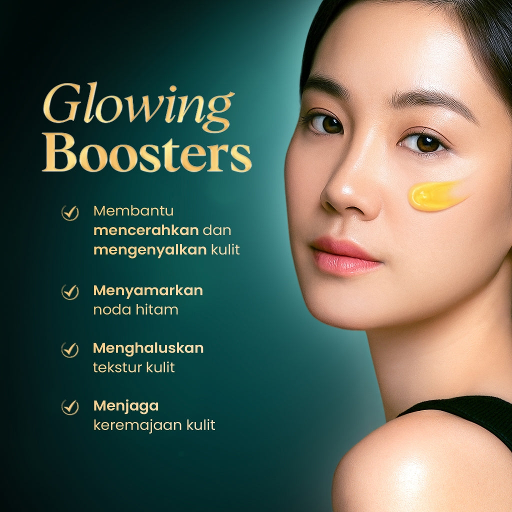 Glowsicha Bundle 2in1 Bright Day Cream Night Cream Jelly Booster - Paket Lengkap Krim Mencerahkan Wajah Siang dan Malam Dengan Niacinamide tone up cerah moisturizer Pelembab Bercahaya brightening wajah cream whitening skincare glowing Membantu moist