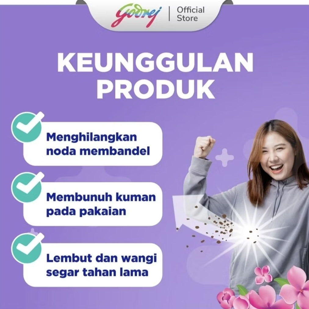 Proclin Penghilang Noda Pakaian Putih & Warna Floral Bliss 400 ml