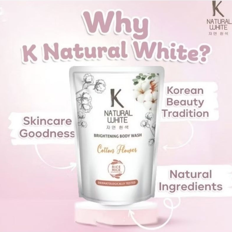 K-Natural White Sabun Mandi Cair Refill 400 ml