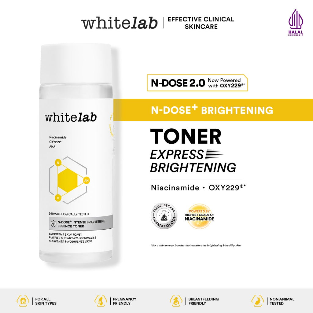 Whitelab Paket Wajah Brightening Niacinamide Facial Wash, Toner, Serum, Moisturizer, Sunscreen, Sleeping Mask - 7 pcs N-Dose+ 2.0 Skincare