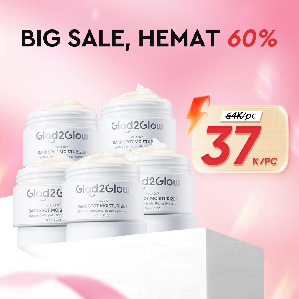 Glad2Glow Yuja Symwhite 377 Dark Spot Moisturizer menghilangkan bekas jerawat brightening night cream day cream Hilangkan Flek & Tenangkan Kulit Skincare Pelembab Esensi Wajah Perawatan Kulit Pelembab Wajah Pembersih day cream tone up g2g official store