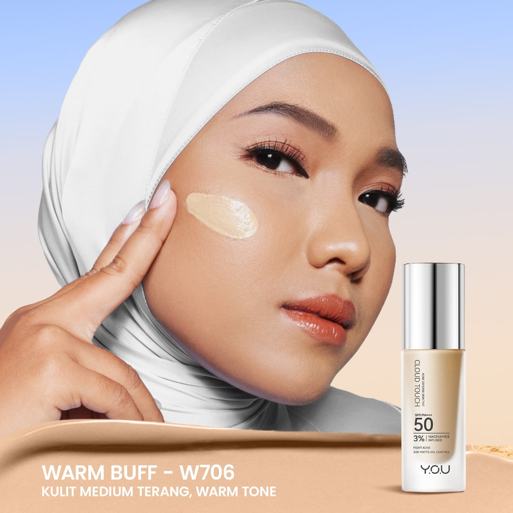 [NEW & UPGRADE] YOU Cloud Touch 3% Niacinamide Brightening Skin Tint For ALL Skin Sensitive Skin Perfect Coverage Liquid Foundation Serum Tint 24h Matte Oil Control SPF 50 No Oxidation