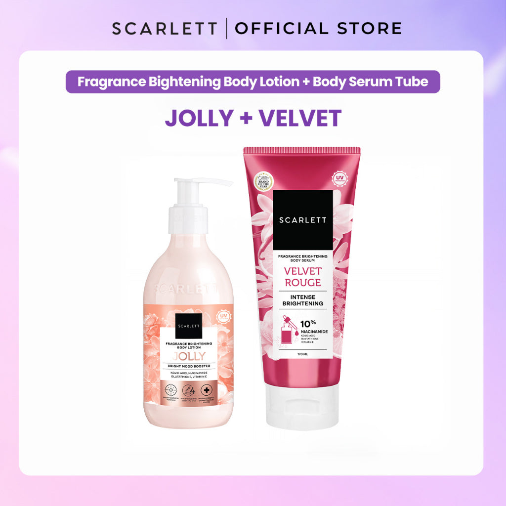 Scarlett Whitening Bundle Extra Cerah - Fragrance Brightening Body Lotion Bright Mood Booster
