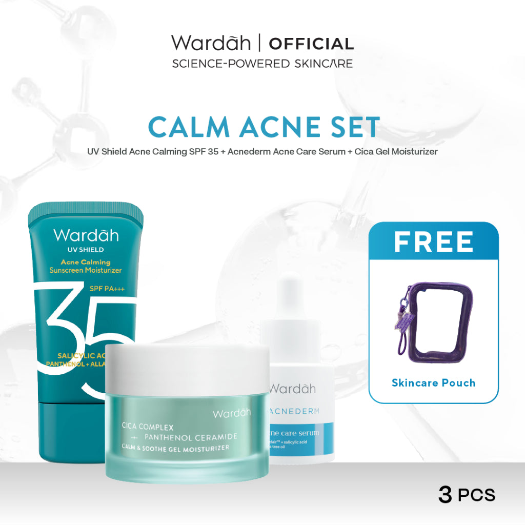 Paket WARDAH Isi 3 Gel Moisturizer + Serum + UV Shield (Tranexamic, VIt C, Cica, Hyaluron) - Skincare