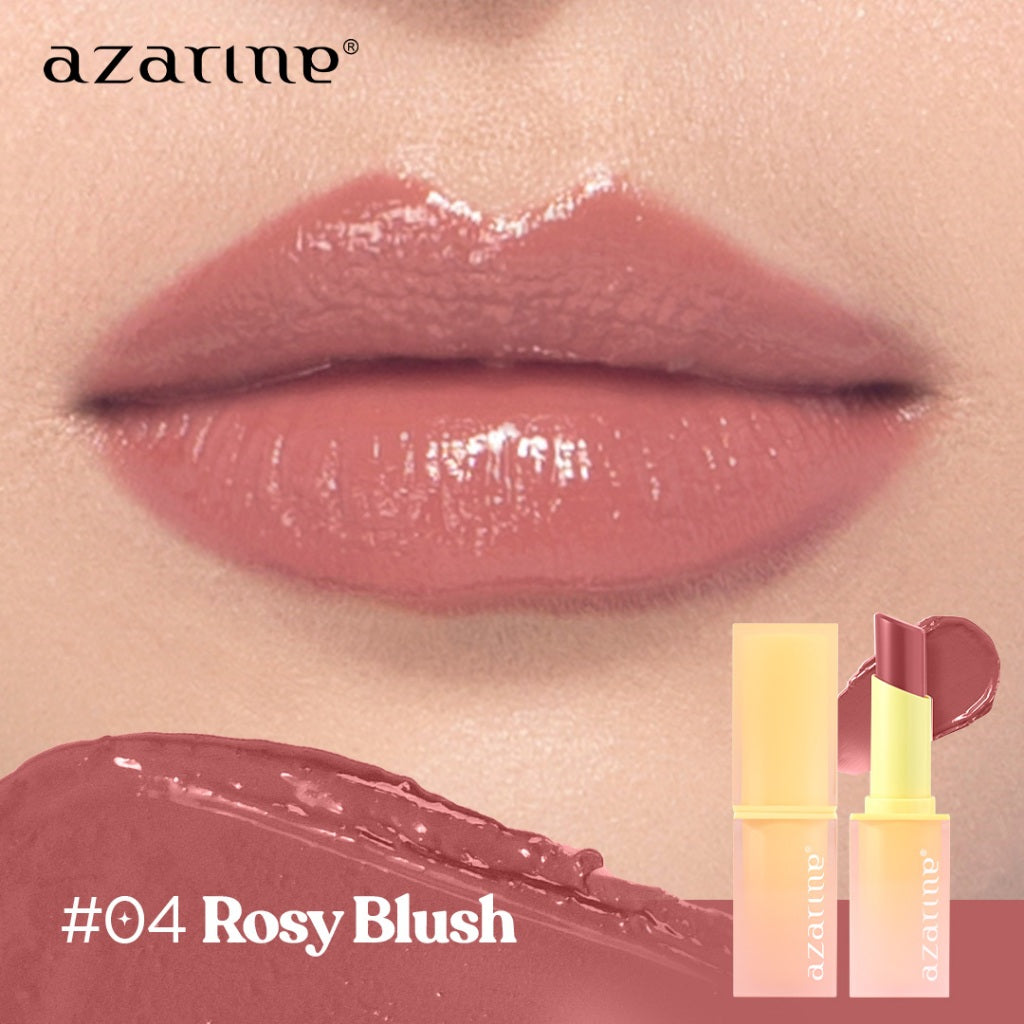 Azarine Glowkiss Sunscreen Lip Balm 3gr Pelembab Bibir SPF 35 PA +++ dengan Ceramide, Peptide, Vitamin C Membantu Mencerahkan Menghidrasi dan Melindungi Bibir dari Sinar UV
